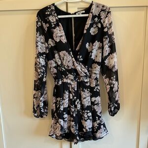 Floral Long Sleeve Romper